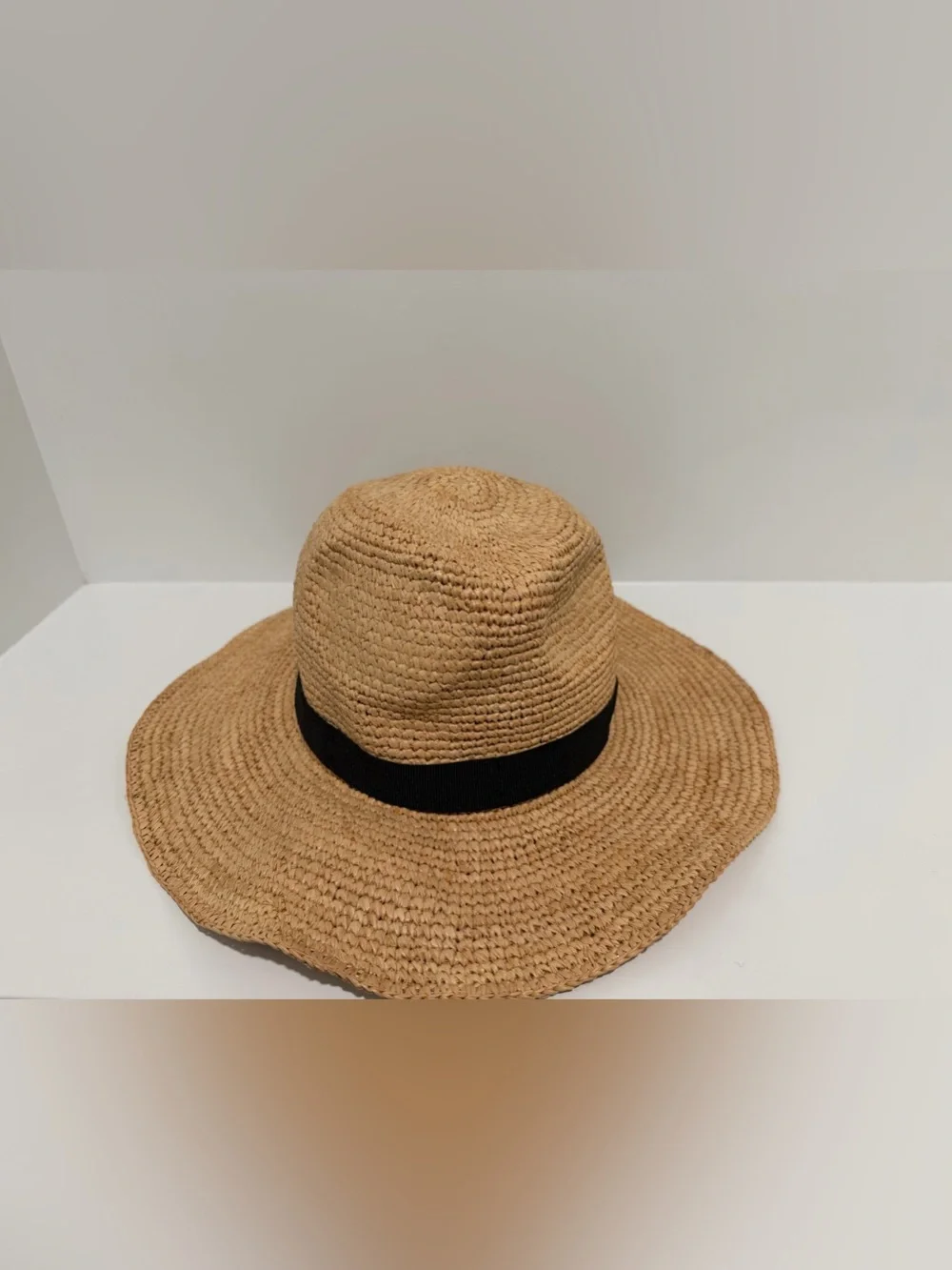 NEW J. Crew Wide-brim packable straw hat S/M G6551 $98